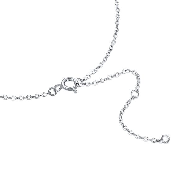 Simple White-plated Gold Universal Silver Single Chain Necklace