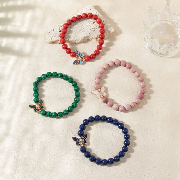 Butterfly Natural Stone Bracelet Ornament