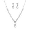 Exquisite Claw Chain Necklace And Earrings Suite Two-piece Set Water Drops