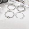 Artistic Retro Versatile Metal Chain Square Diamond 4-piece Set