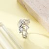 Exquisite Refined Grace Design Love Heart-shaped Diamond Shiny Open Ring