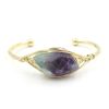Natural Raw Gemstone Winding Crystal Simple Opening Classic Bracelet