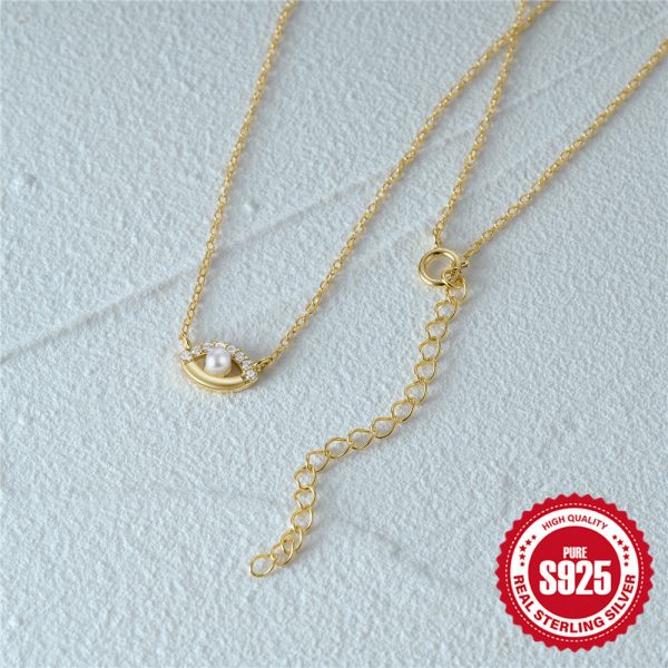 Fashion Personality Pearl Devil's Eye Necklace