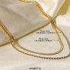 O1CN01MxlYOK2ETj1yBPI54_2217047258746-0-cib.jpg Women's Retro Solid Color Double-layer Twist Necklace