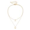 Fashion Small Round Slice Triangle Necklace For Women Niche Design