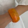 Female Retro Exaggerated Irregular Dyed Resin Bracelet