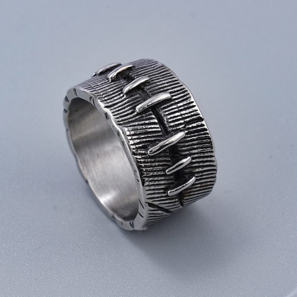 Niche Advanced Dark Punk Stitched Ring