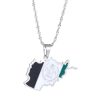 Map Stainless Steel Necklace For Men And Women