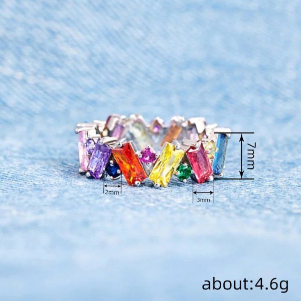 Female Geometric Design Irregular Color Ring