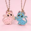 Cat Magnetic Sweet Cartoon Girl Pendant Clavicle Necklace