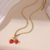 Summer Strawberry Fruit Necklace For Women