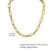 Stainless Steel Embossed Rectangular Bracelet Necklace Gold