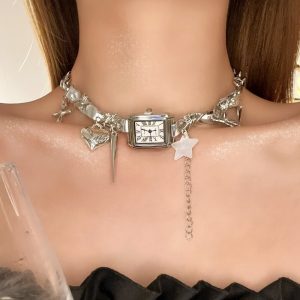 Dark Style Multi-layer Cross Necklace Twin Clavicle Chain