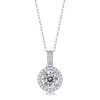 S925 Silver Inlay Moissanite Clavicle Chain Necklace