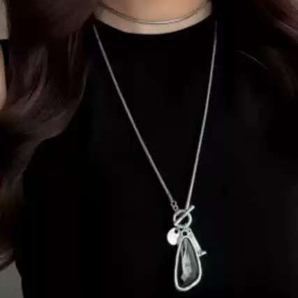 Long Sweater Chain Necklace High-grade Pendant Women's Simple