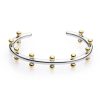 Personality Texture Rivet Shape Bean Beads Stainless Steel C- Shaped