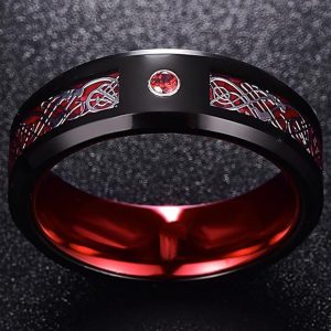 Stainless Steel Ring With Diamond Dragon Pattern Patch Cross-border Hot Ring Factory Wholesale