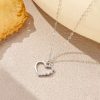 S925 Sterling Silver Hollow Heart Necklace