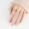 Micro-inlaid Free Rotating Zircon Star Moon Anti-anxiety Ring