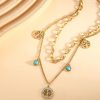 Turquoise Elegant Multi-layer Chain Fashion Stainless Steel Necklace