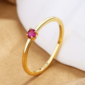 Twin Style Personalized Simple Single Diamond Fine Circle Ring