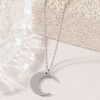 Simple Same Moon Titanium Steel Necklace