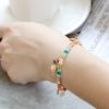 Women's European And American Glass Colored Beaded Bracelet