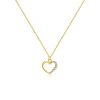 S925 Sterling Silver Hollow Heart Necklace