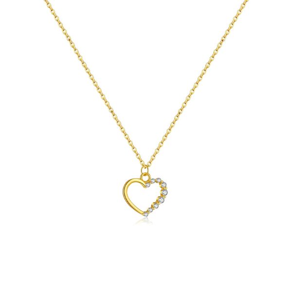 S925 Sterling Silver Hollow Heart Necklace