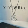 Moon Diamond Butterfly Necklace Light Luxury