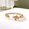 Three-leaf Flower Micro Inlaid Zircon  Bracelet