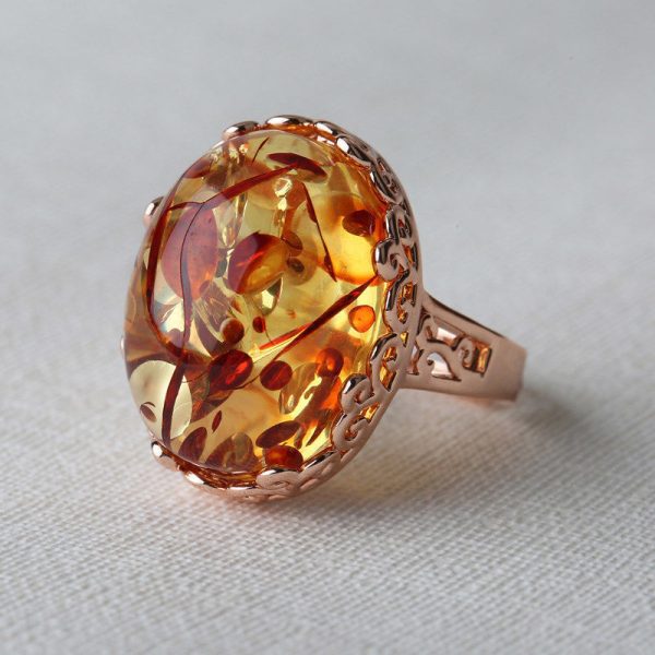 Beeswax Ring Men's And Women's Amber Ring Ethnic Style