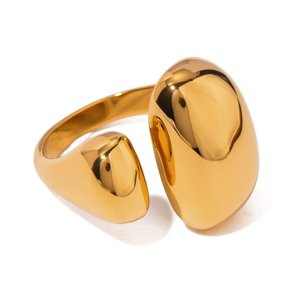 Women's Exaggerated European And American Stainless Steel Open Ring