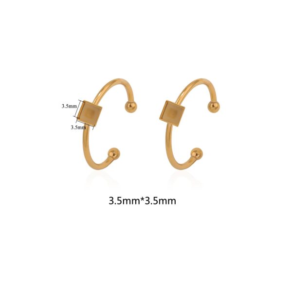 Stainless Steel Color-preserving Polishing Ring Setting DIY