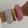 Female Retro Exaggerated Irregular Dyed Resin Bracelet