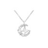Moon Diamond Butterfly Necklace Light Luxury