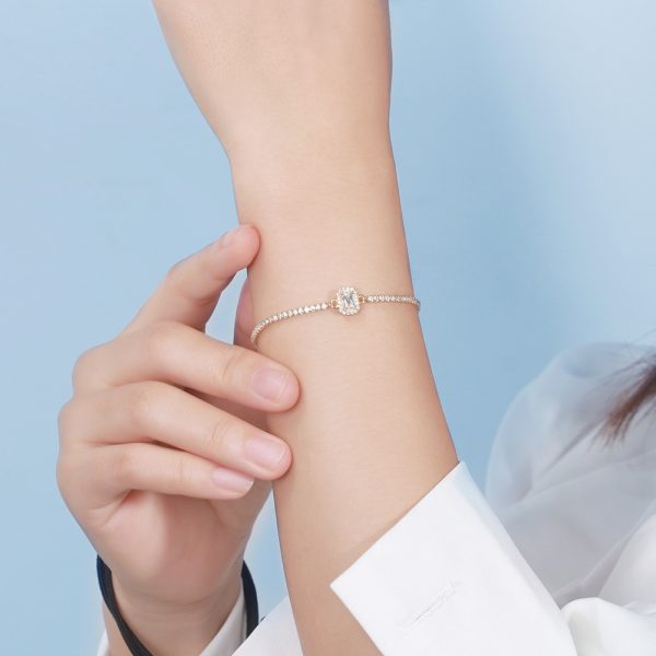 S925 Sterling Silver Tennis Bracelet European And American Affordable Luxury Fashion Temperament
