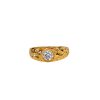 Gold SUNFLOWER Diamond-studded Ring Women