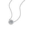 Snowflake Pendant Necklace Inlaid With Moissanite