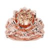 Women's Ring Rose Inlaid Zircon Ornament