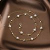 Yunlian Jewelry S925 Sterling Silver Necklace Natural Baroque Pearl Necklace