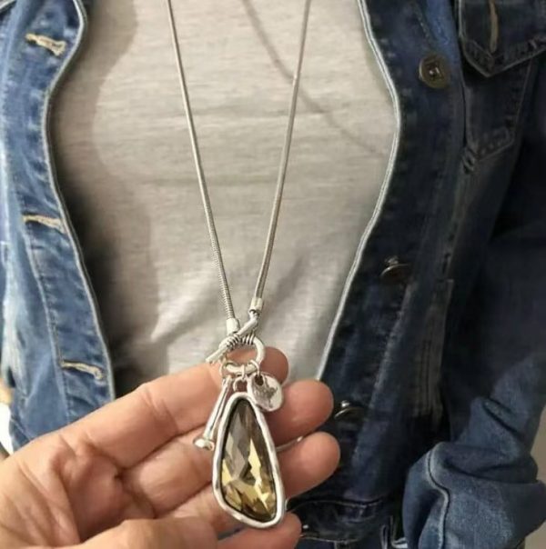 Long Sweater Chain Necklace High-grade Pendant Women's Simple