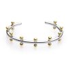 Personality Texture Rivet Shape Bean Beads Stainless Steel C- Shaped