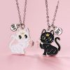 Cat Magnetic Sweet Cartoon Girl Pendant Clavicle Necklace