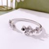 Three-leaf Flower Micro Inlaid Zircon  Bracelet