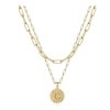 O1CN01cBTe381fIiym3Hs5Y_3857833984-0-cib.jpg Letter Accessories Double-layer Round Zinc Alloy Necklace