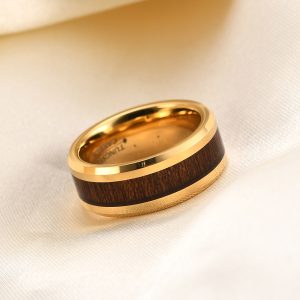 Tungsten Steel Stainless Steel Ring Wood Grain