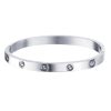 Stainless Steel Glossy Bracelet With Drill