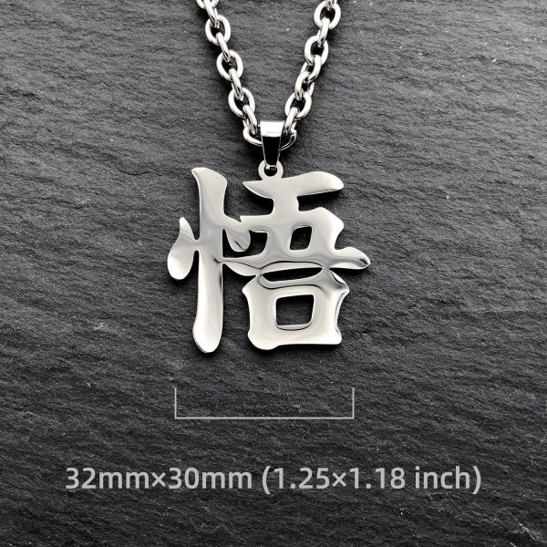 Trendy Alloy Letter Chinese Character Pendant Necklace