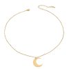 Simple Same Moon Titanium Steel Necklace
